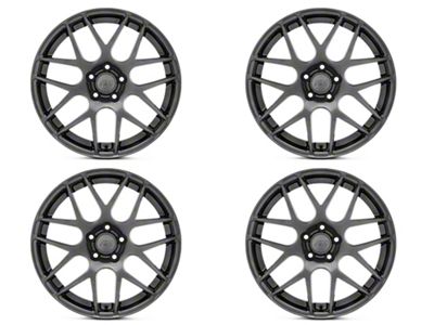 AMR Dark Stainless 4-Wheel Kit; 19x8.5; 30mm Offset (10-14 Mustang)