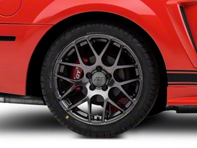 AMR Dark Stainless Wheel; Rear Only; 18x10; 24mm Offset (99-04 Mustang)