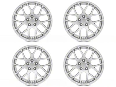 AMR Silver 4-Wheel Kit; 18x9; 30mm Offset (10-14 Mustang, Excluding 13-14 GT500)