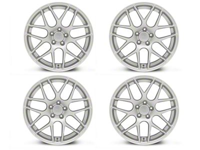 AMR Silver 4-Wheel Kit; 19x8.5; 30mm Offset (10-14 Mustang)