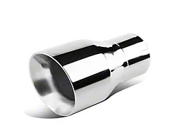 Angled Cut Dual Wall Exhaust Tip; 4.50-Inch; Polished (Fits 3-Inch Tailpipe)