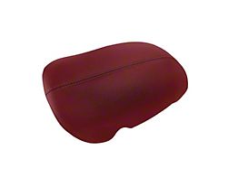 Kustom Interior Premium Artificial Leather Center Console Lid Armrest Cover; All Red with Red Stithcing (15-23 Mustang)