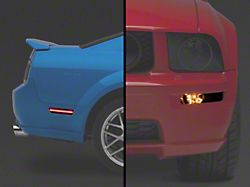 Raxiom Axial Series LED Side Markers with Turn Signal Lights; Smoked (05-09 Mustang)