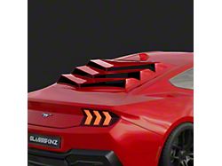 Bakkdraft Rear Window Louvers; Gloss Black (24-26 Mustang Fastback)