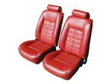 Base Front Bucket and Solid Rear Bench Seat Upholstery Kit; Vinyl (79-83 Mustang Hatchback)
