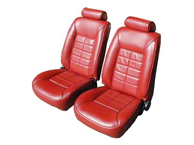 Base Front Bucket and Solid Rear Bench Seat Upholstery Kit; Vinyl (79-83 Mustang Hatchback)