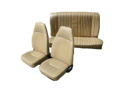 Base Front High Back Bucket and Rear Bench Seat Upholstery Kit; Vinyl (79-82 Mustang Hatchback)