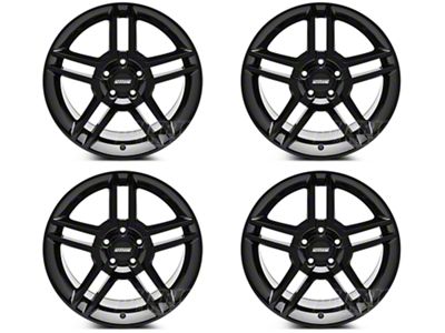 2010 GT500 Style Gloss Black 4-Wheel Kit; 18x9; 30mm Offset (10-14 Mustang, Excluding 13-14 GT500)