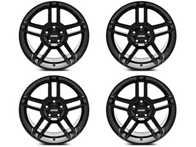 2010 GT500 Style Gloss Black 4-Wheel Kit; 18x9 (10-14 Mustang, Excluding 13-14 GT500)