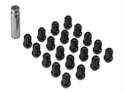 Black 6-Spline Lug Nut Kit; 14mm x 1.5; Set of 20 (15-25 Mustang)