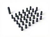 Black Acorn Spline Lug Nuts for Aftermarket Wheels; M14x1.5; Set of 32 (15-26 Mustang)