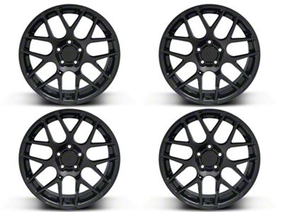 AMR Gloss Black 4-Wheel Kit; 19x8.5; 30mm Offset (10-14 Mustang)
