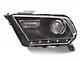 Retro Style Projector Headlights; Black Housing; Clear Lens (10-12 Mustang w/ Factory Halogen Headlights)