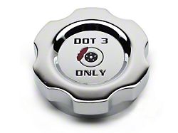 SpeedForm Modern Billet Brake Fluid Cap Cover; Chrome (87-04 Mustang)