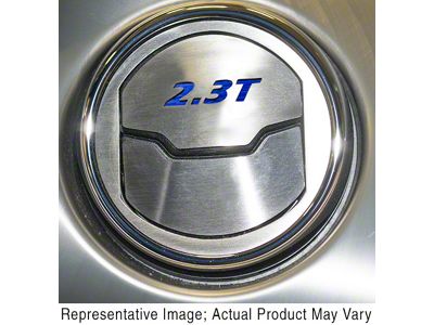 Brushed A/C Vent Trim with 2.3T Lettering; Solid Black (15-23 Mustang EcoBoost)