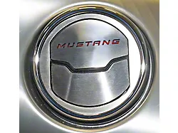 Brushed A/C Vent Trim with Mustang Lettering; Bright Red (15-23 Mustang)