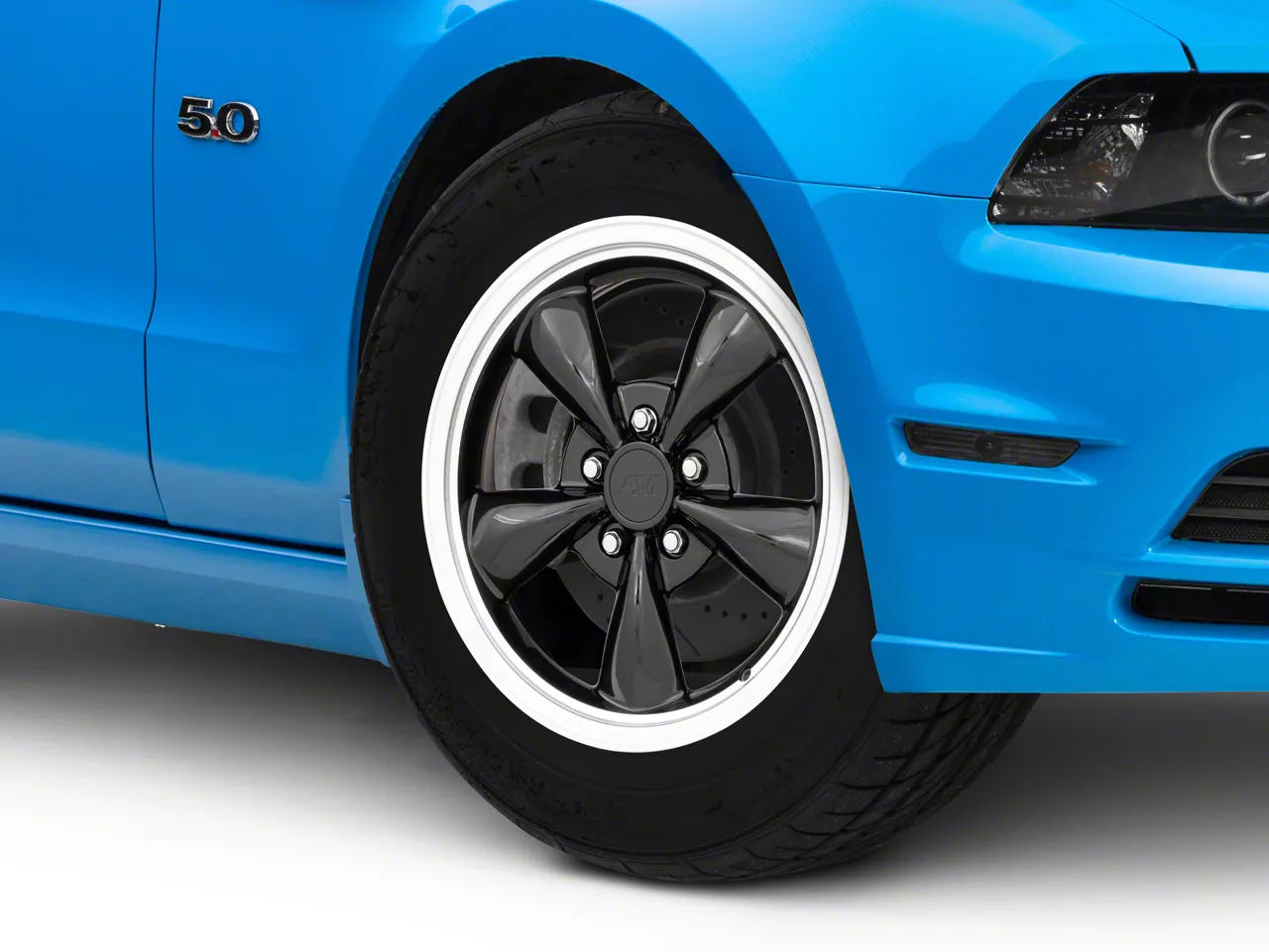 Mustang Bullitt Matte Black Wheel; 17x8; 30mm Offset (2010