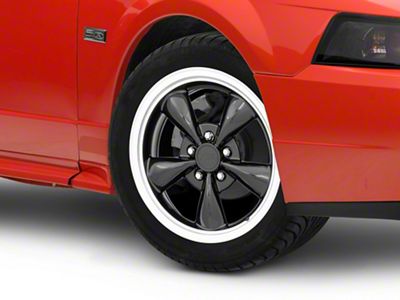 Bullitt Gloss Black Wheel; 17x8 (99-04 Mustang)