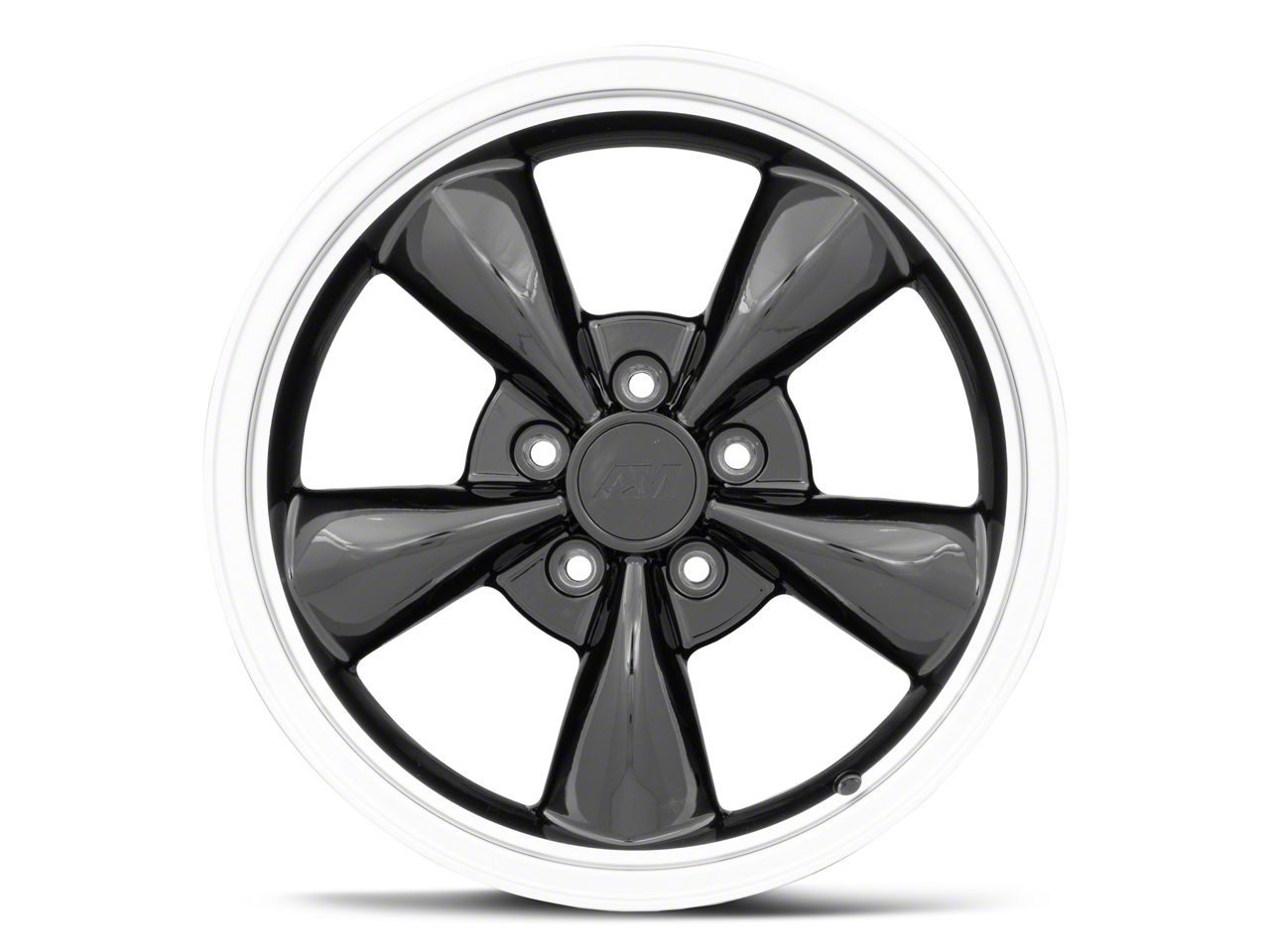 Mustang Bullitt Gloss Black Wheel; 17x9; 30mm Offset (99-04