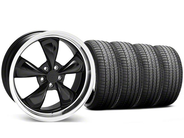 Bullitt Black Wheel and Falken Azenis FK510 Performance Tire Kit; 20x8.5 (05-10 Mustang GT; 05-14 Mustang V6)