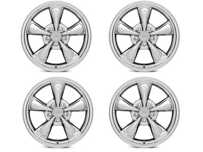 Bullitt Chrome 4-Wheel Kit; 17x9; 30mm Offset (99-04 Mustang)