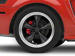 Bullitt Deep Dish Matte Black Wheel; Rear Only; 17x10.5; 28mm Offset (99-04 Mustang)