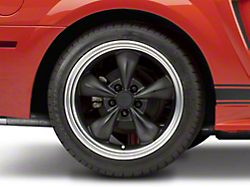 Bullitt Deep Dish Matte Black Wheel; Rear Only; 18x10 (99-04 Mustang)