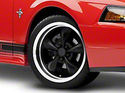 Bullitt Deep Dish Matte Black Wheel; 18x9; 30mm Offset (99-04 Mustang)