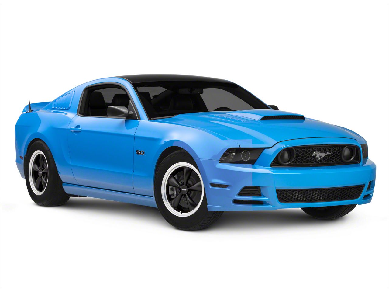 Mustang Bullitt Matte Black Wheel; 17x8; 30mm Offset (2010 Mustang