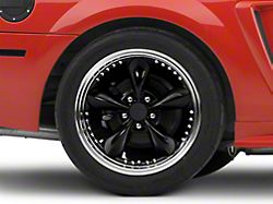 Bullitt Motorsport Gloss Black Wheel; Rear Only; 18x10; 24mm Offset (99-04 Mustang)