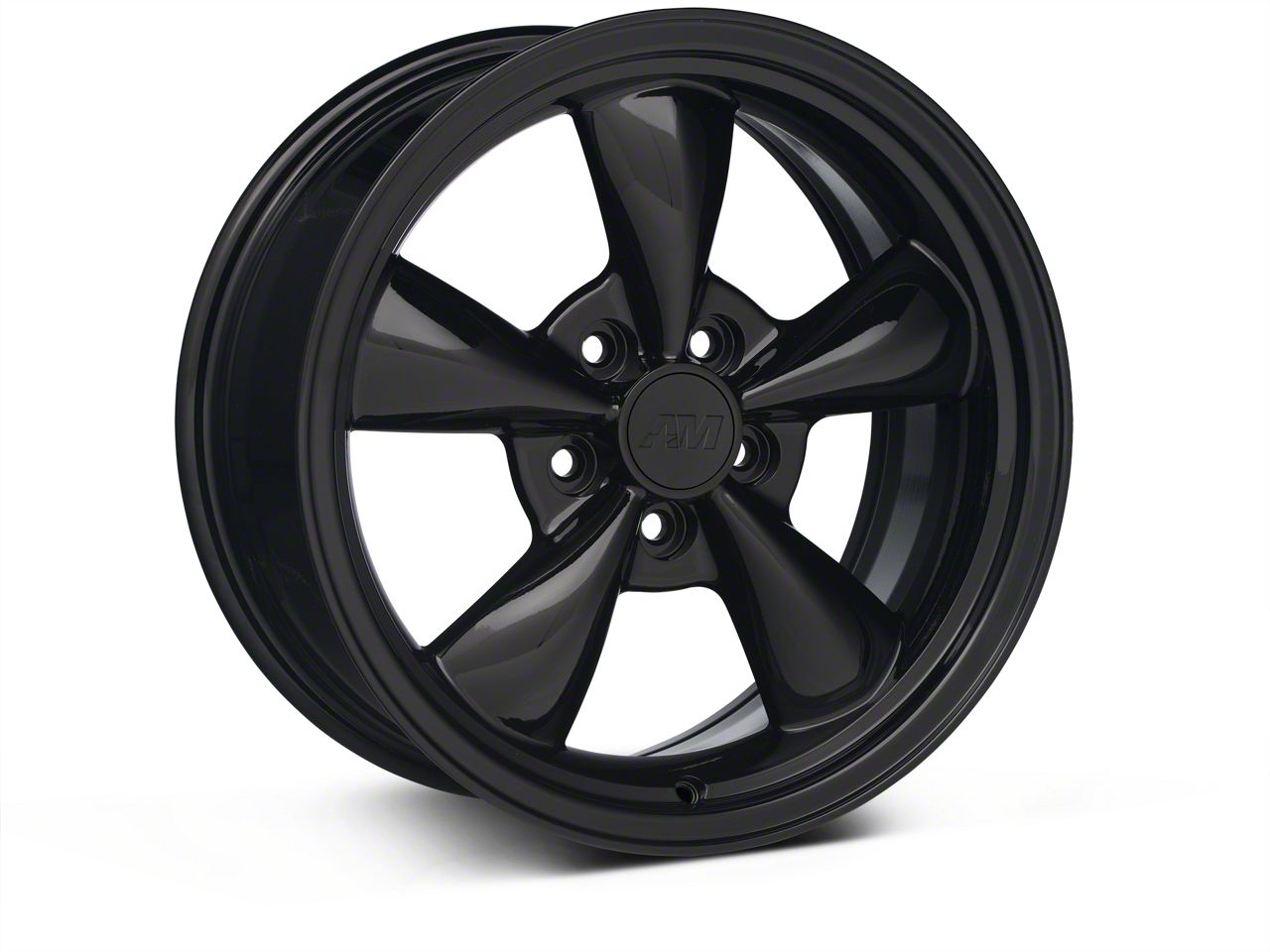 Mustang Bullitt Solid Gloss Black Wheel; 17x8; 30mm Offset Mustang Bullitt Solid Gloss Black Wheel; 17x8; 30mm Offset
