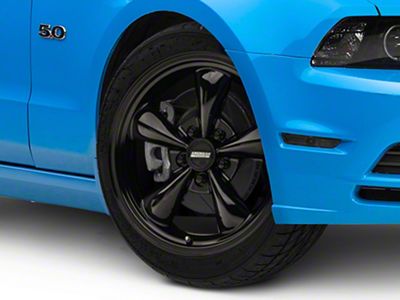 Bullitt Solid Gloss Black Wheel; 17x9 (2010 Mustang GT; 10-14 Mustang V6)