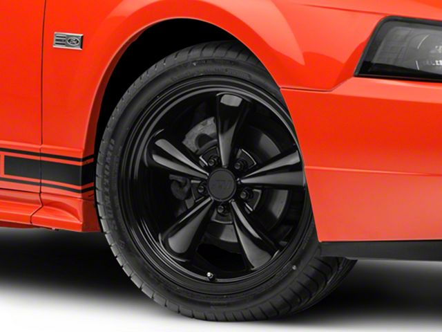 Bullitt Solid Gloss Black Wheel; 18x8 (99-04 Mustang)