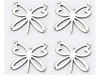 Butterfly Emblems; Brushed (Universal; Some Adaptation May Be Required)