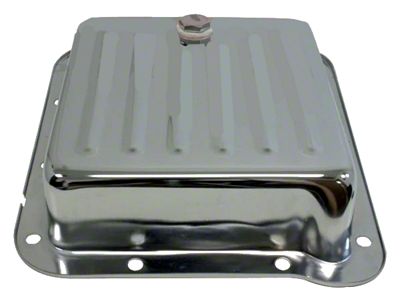 C6 Case Fill Style Transmission Pan; Chrome (79-81 Mustang)