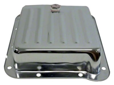 C6 Case Pan Style Transmission Pan; Chrome (79-81 Mustang)