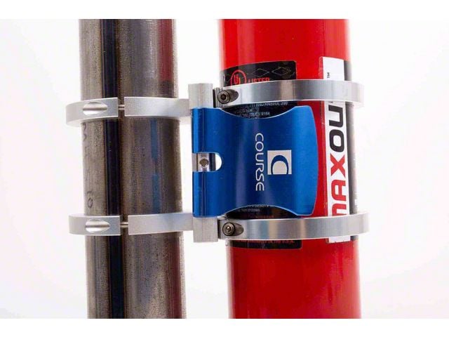 Cam-Lock Fire Extinguisher Quick Release; 3-Inch Diameter; Blue Tab; Satin Bracket (Universal; Some Adaptation May Be Required)