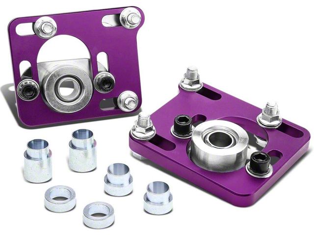 Camber Cast Plate Kit; Front; Purple (94-04 Mustang)