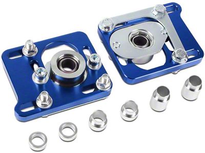 Camber Caster Plates; Blue (94-04 Mustang)