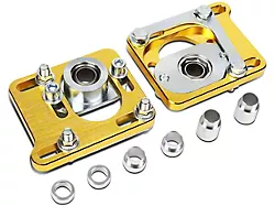 Camber Caster Plates; Gold (94-04 Mustang)