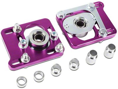 Camber Caster Plates; Purple (94-04 Mustang)