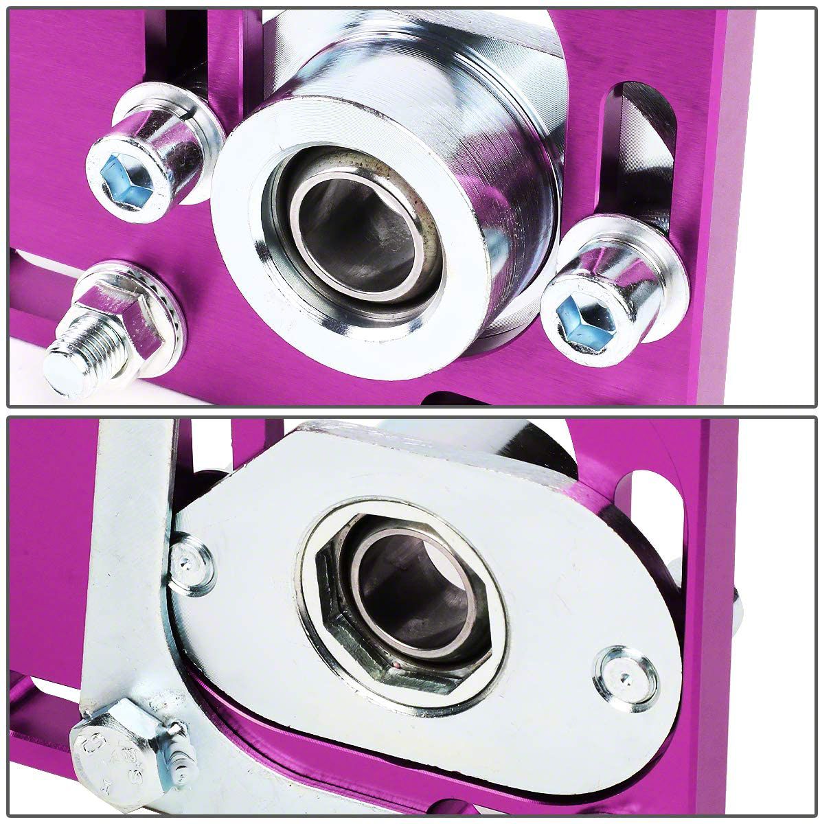 Speed Daddy +/- 2.5° Adjustable Camber Caster Plates For 94-04 Ford Mustang – Purple