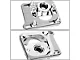 Camber Caster Plates; Silver (94-04 Mustang)