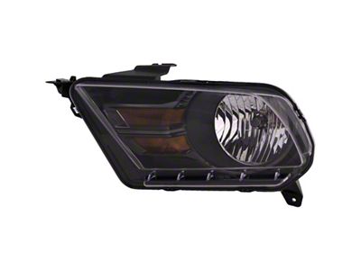 CAPA Replacement Headlight; Driver Side (10-12 Mustang w/ Factory Halogen Headlights)