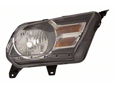 CAPA Replacement Headlight; Passenger Side (10-12 Mustang w/ Factory Halogen Headlights)