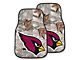 Carpet Front Floor Mats with Arizona Cardinals Logo; Camo (Universal; Some Adaptation May Be Required)