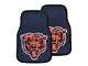 Carpet Front Floor Mats with Chicago Bears Logo; Navy Blue (Universal; Some Adaptation May Be Required)