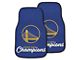 Carpet Front Floor Mats with Golden State Warriors 2022 NBA Finals Champions Logo; Blue (Universal; Some Adaptation May Be Required)