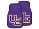 Carpet Front Floor Mats with University of Evansville Logo; Purple (Universal; Some Adaptation May Be Required)