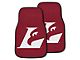 Carpet Front Floor Mats with University of Wisconsin-La Crosse Eagle and L Logo; Maroon (Universal; Some Adaptation May Be Required)
